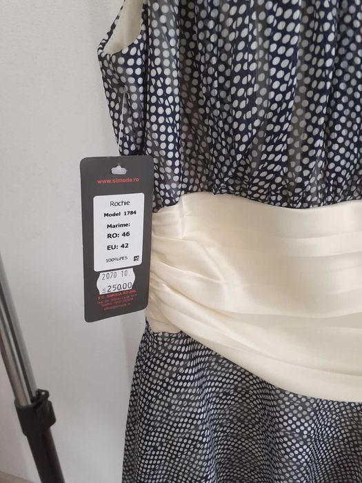 Rochie vara, bleumarin/crem