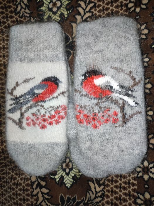 Пуховые варежки !