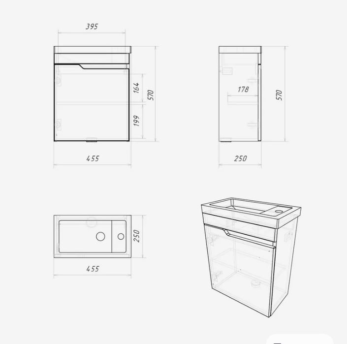 Тумба с раковиной