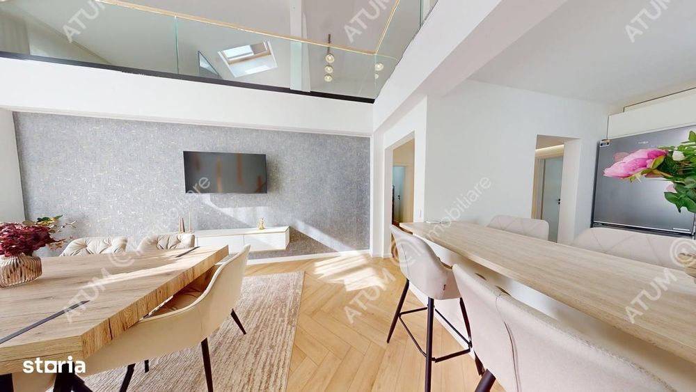 Penthouse 5 camere 3 bai parcare mobilat complet Turnisor Sibiu