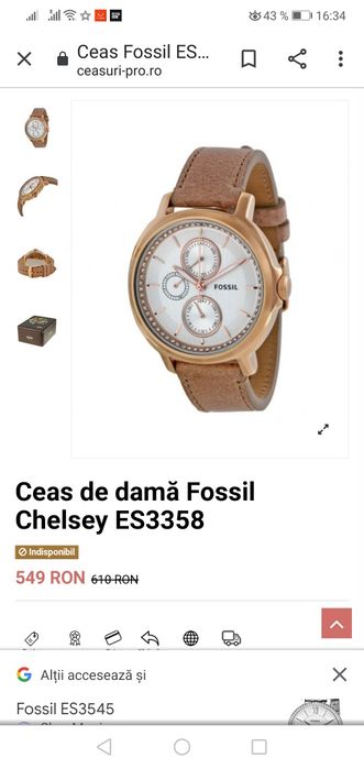 Ceas de dama Fossil ES3358 Chelsey