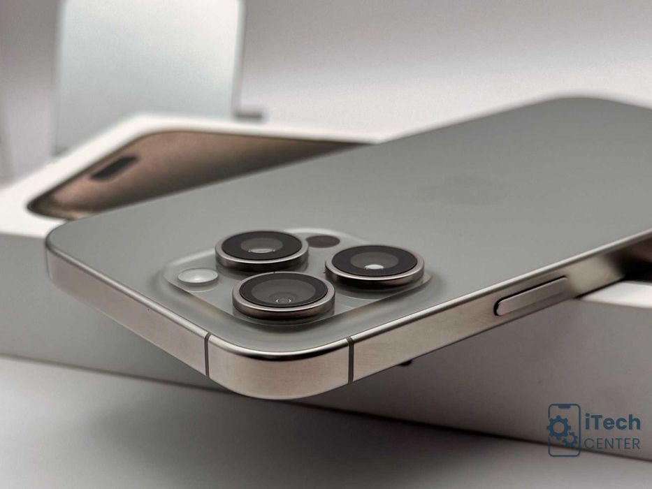 iPhone 15 Pro MAX, Natural, 100% батерия, КАТО НОВ, 1г. ГАРАНЦИЯ!