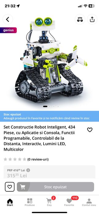 Set constructie Robot Inteligent cu aplicatie si consola, nou sigilat