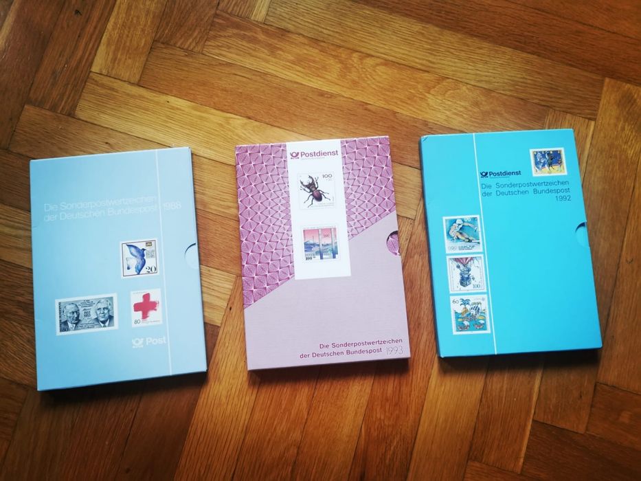 Пощенски марки Годишник 1988-92 и 93 г. на Германските федерални пощи