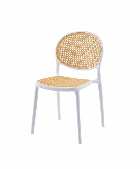 Трапезен пластмасов стол за дом и градина, френски дизайн, 3 цвята