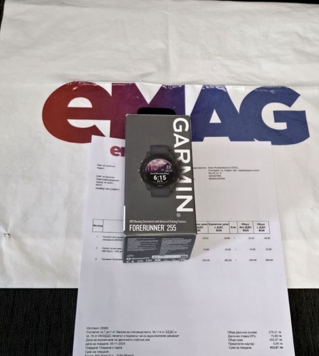 КАТО НОВ 1,3" GARMIN watch Forerunner 255 EMAG Гаранция 2026г.