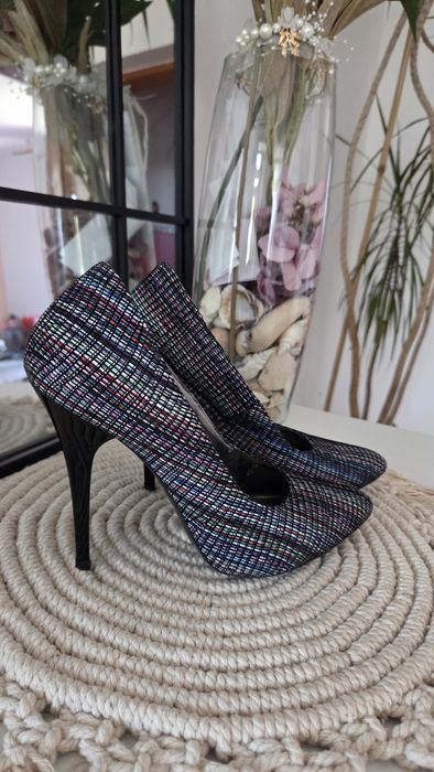 Pantofi stiletto dama din piele naturala