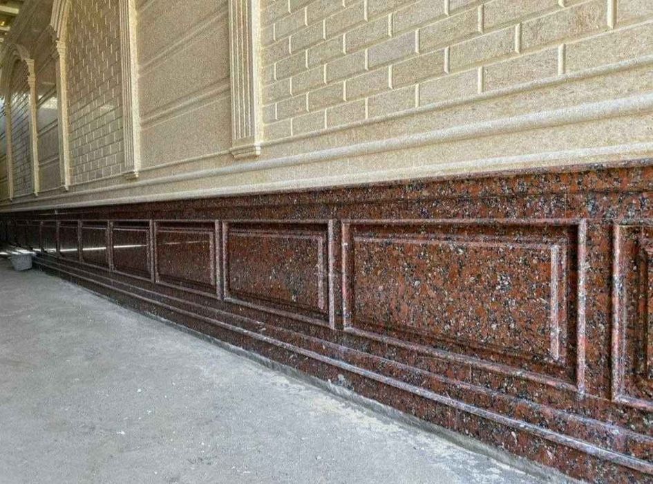 Установка гранит камень корка травертин тош   granit алюкобонд вес УЗБ