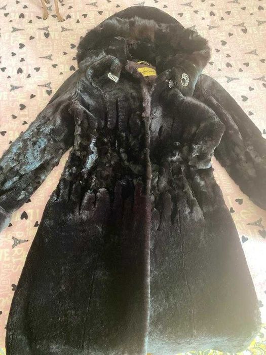 Шуба мутоново-норковая