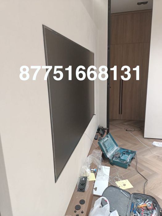 Навеска телевизоров на кронштейн