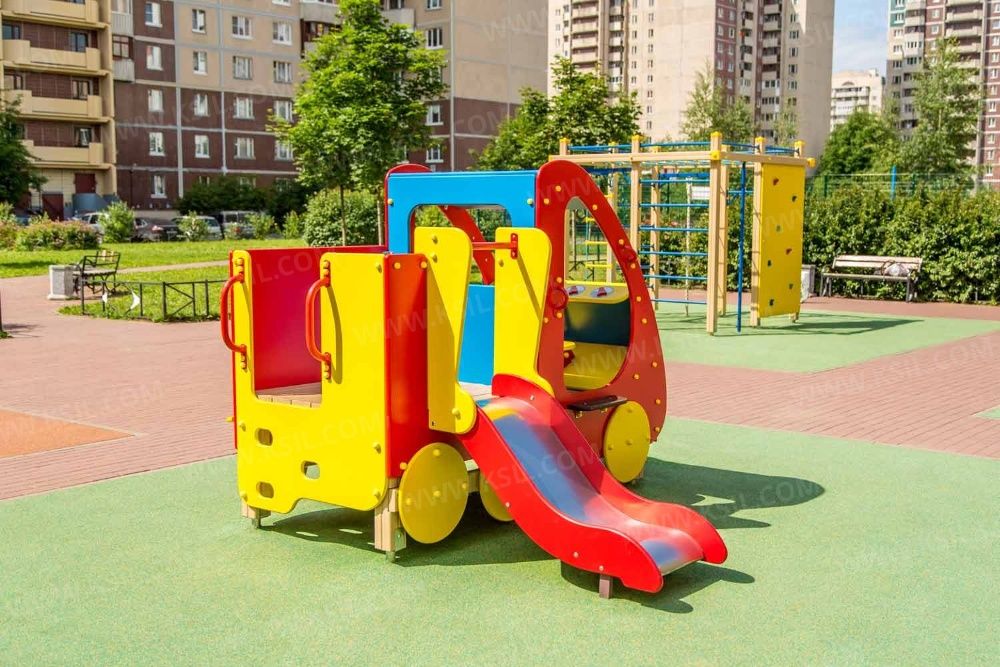 Детские площадки KSIL Болалар майдончаси Ролевые машины Горки Карусели