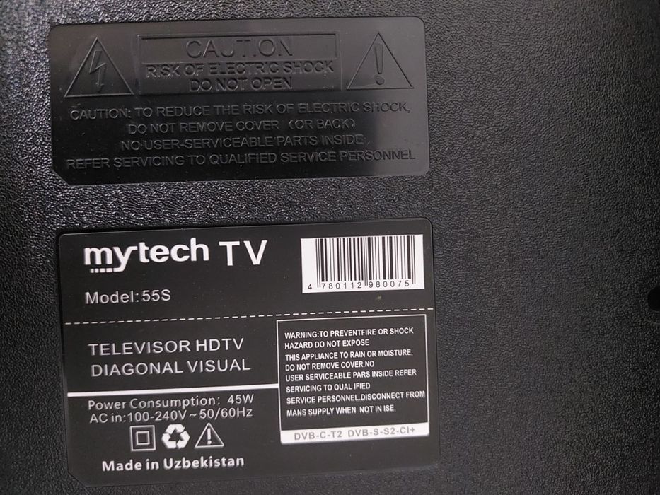 MyTech 55S televizor (ekrani singan) запчасти