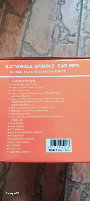 Mp5 player auto 1din CTC-6060 bluetooth