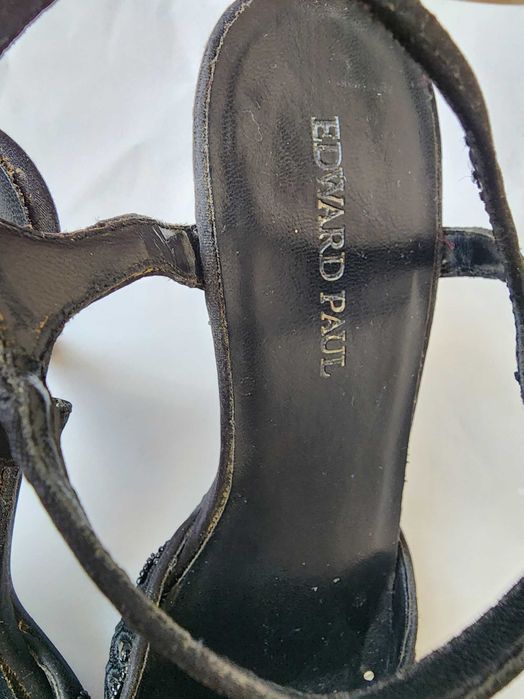 Pantofi eleganți Edward Paul cu toc stiletto, negri, mărimea 37