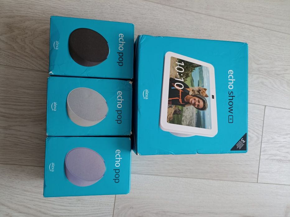 Boxa Inteligenta Amazon Alexa Echo Pop, Echo Show 8