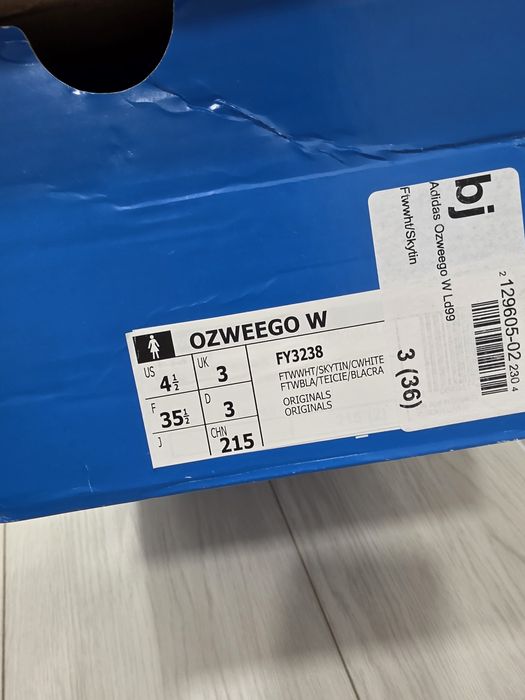 Adidasi originali osweego alb cu turcoaz