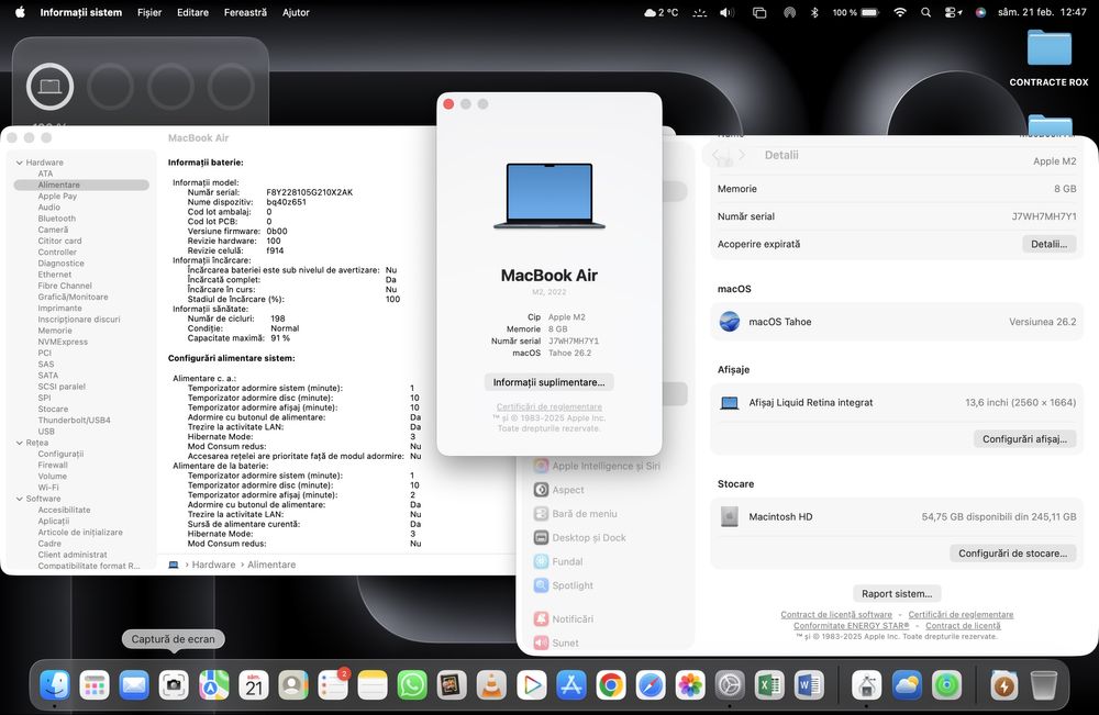 Macbook Air M2 , stare perfecta