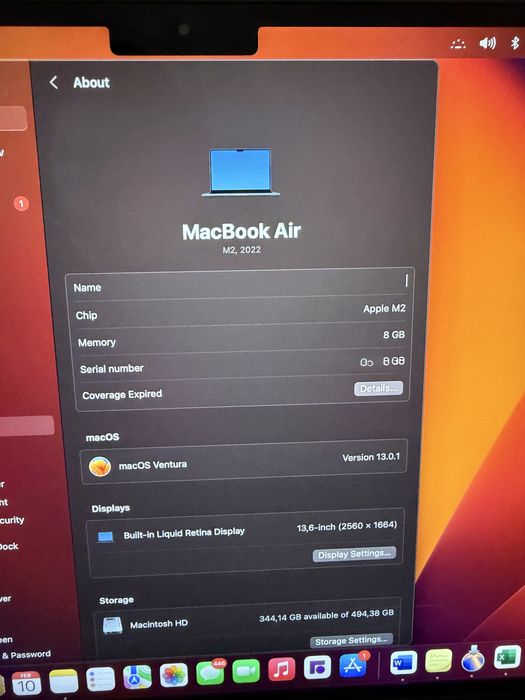 Macbook Air M2 512Gb