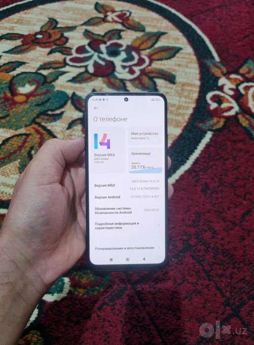 Redmi Note 12 Pro 128G/8GB ideal holati
