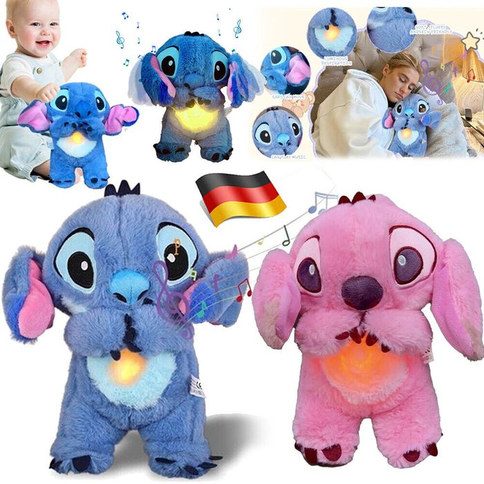 Интерактивна плюшена играчка Дишащ Стич, Лило и Стич плюшена играчка