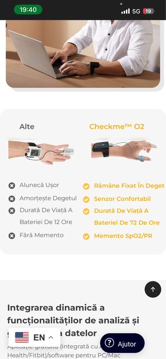 Pulsoximetru Viatom CheckMe O2