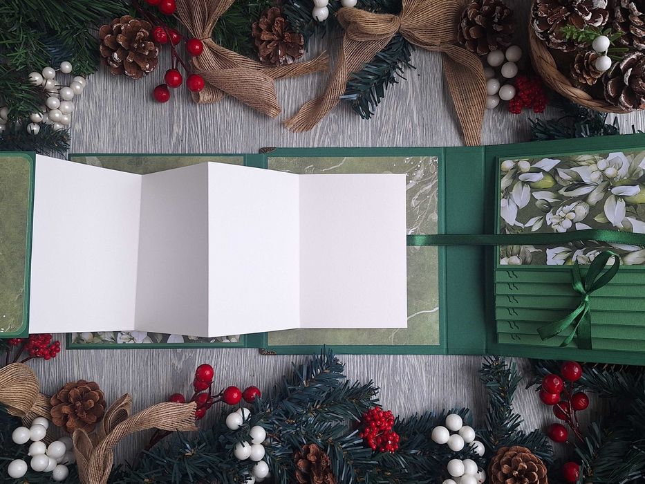 Скрапбук албум "Магическа звезда", с коледни елементи /53.1