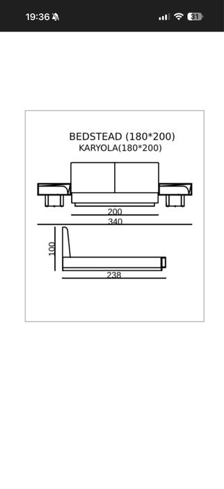 Pat matrimonial NOU 180x200 cm cu ladă – Home Mobili Le’ Mans