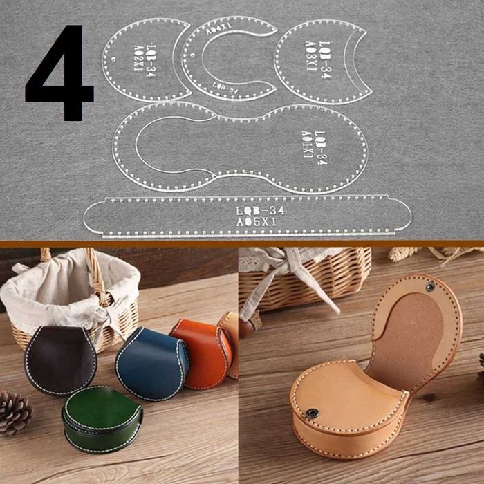 кожарски шаблон, шаблони кройка, различни модели, портмоне, запалка