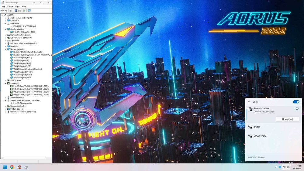 Vand Mini PC Gigabyte i5 Quad/16GB DDR3/SSD 240GB/WiFi/W11 la 500lei