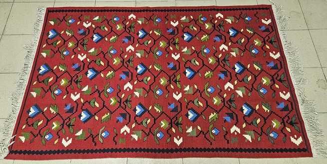 Чипровски килим Пролетна лоза 121 х 197 см ръчно тъкан вълна