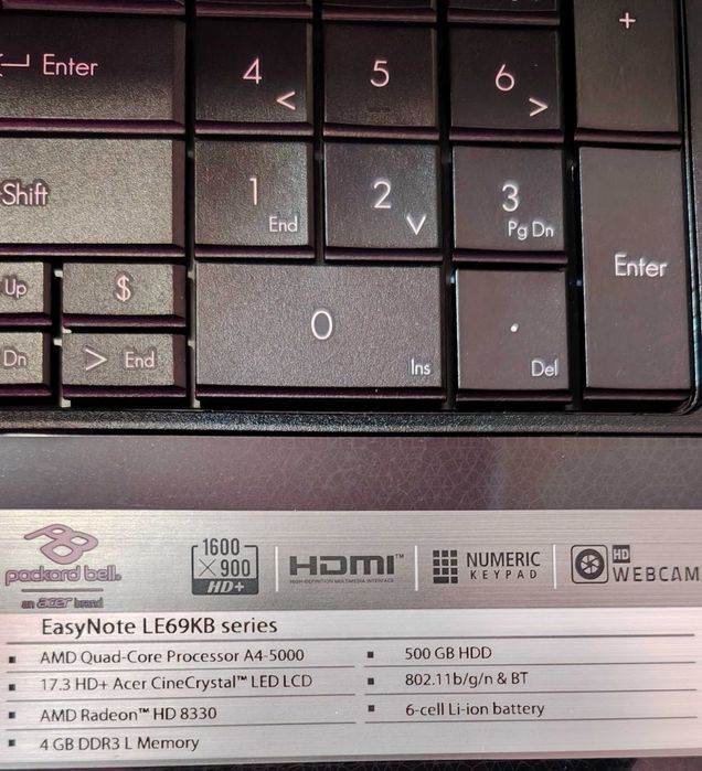 Ноутбук Packard Bell недорого.