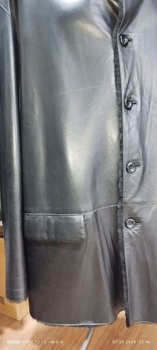 Кожаная дублёнка, новая