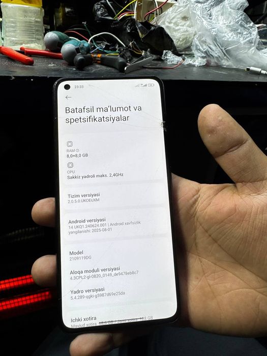Xiaomi Not 11 lite 5g 8×8 128