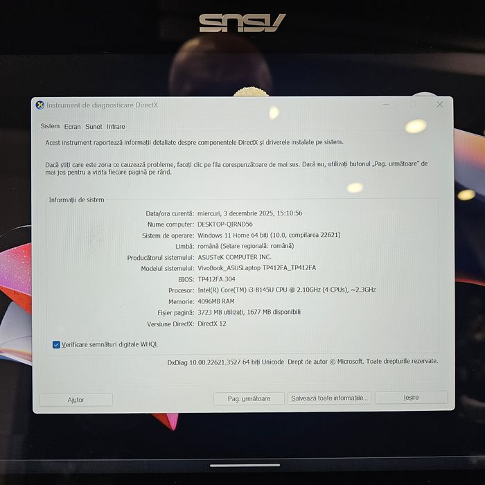 Amanet F28: Laptop Asus TP412FA [p]