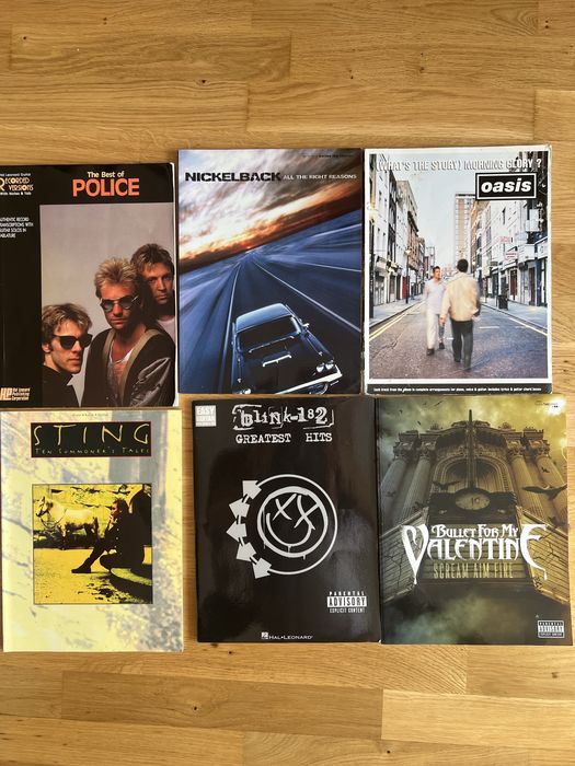 Таблатури/Партитури на Oasis, Nickelback, Police, Blink 182, Sting, Bullet for My Valentine