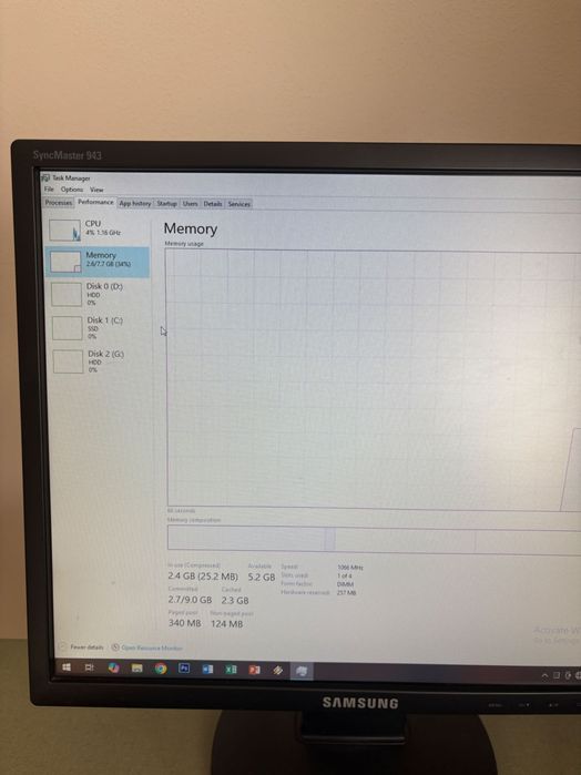 Desktop Office SSD + 1.1 TB HDD – 8GB RAM – Sursă Nouă