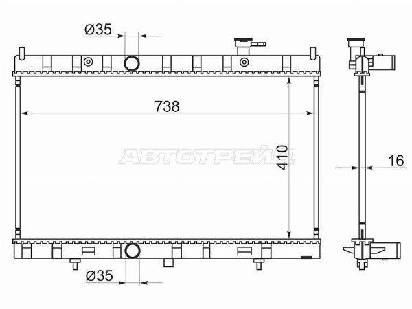 Радиатор Nissan X-trail