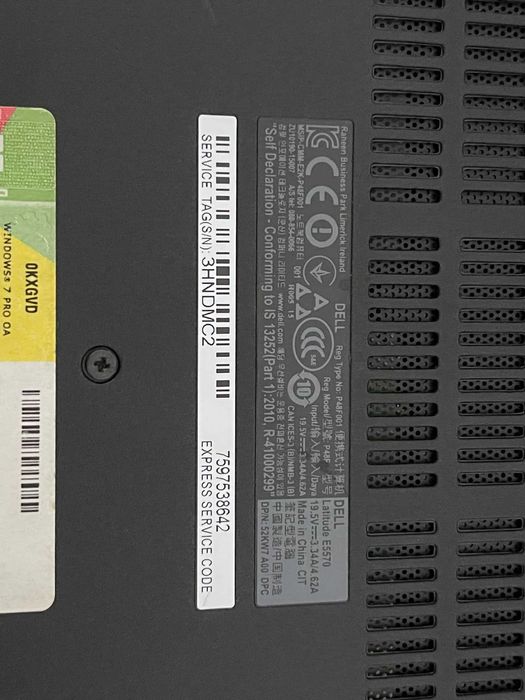 Laptop Dell E5570 Gaming I7-6820HQ 16GB RAM R7 M370 2GB SSD 512GB