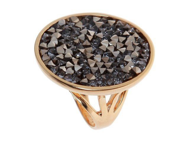 Кольцо коктейльное с кристаллами Сваровски