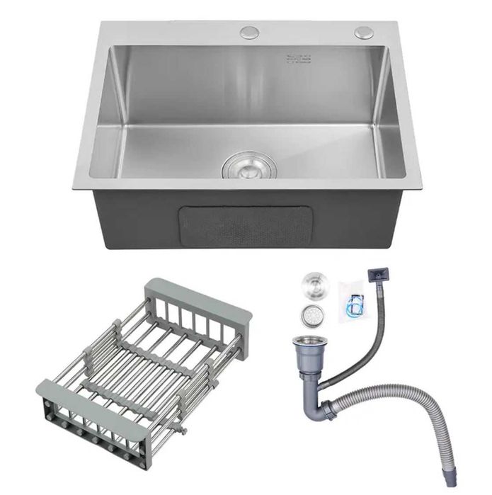 Lichidare stoc chiuveta bucatarie inox 50x44 gri Satin