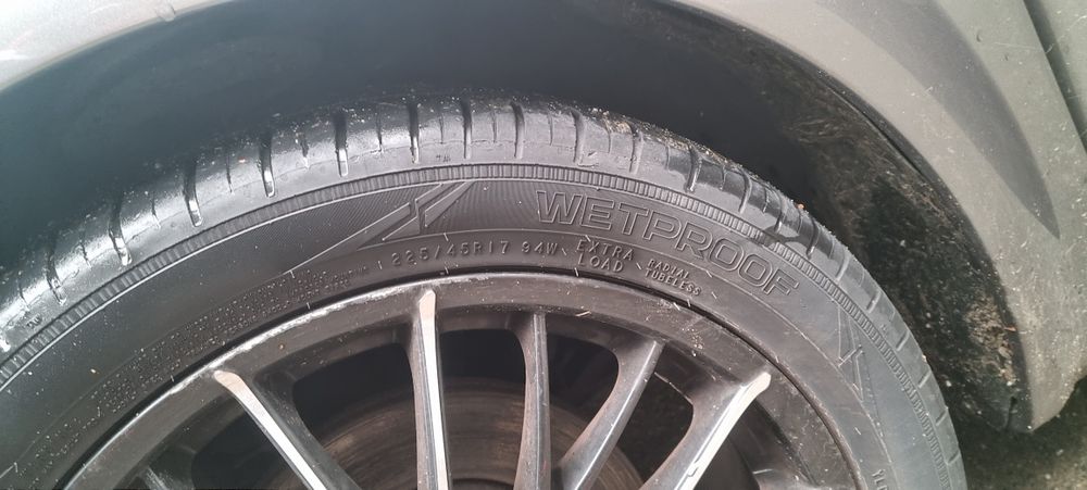 Set complet roti (Jante 17 inch de aluminiu + anvelope 225/45 R17)