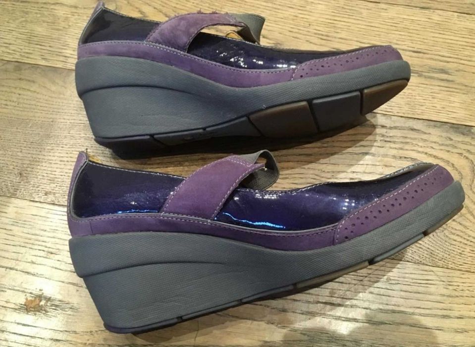 Clarks ‘Unstructured’- кожа, лачени, лилави - №40