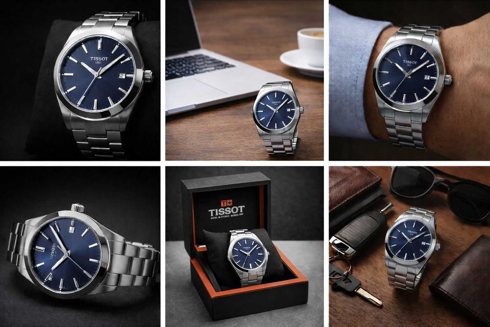 Tissot Gentleman 40mm Swiss Made – Safir, Oțel Inoxidabil