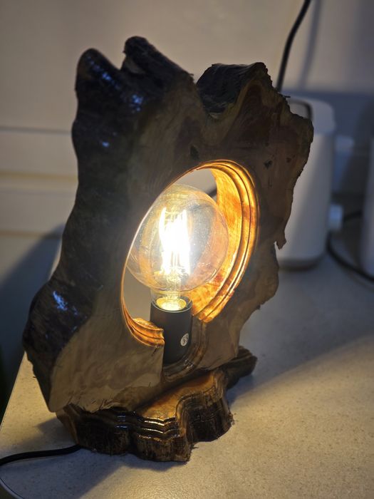 Lampa lemn masiv handmade
