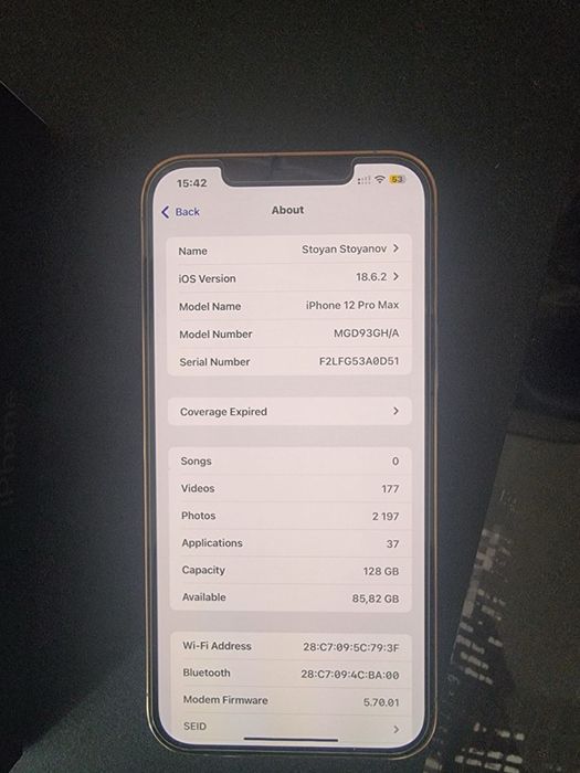 Iphone 12 pro max 128GB Gold