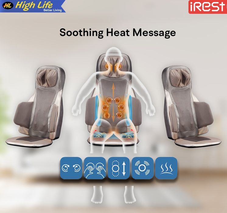 3DМасажираща седалка с Шиацо масаж и топлина