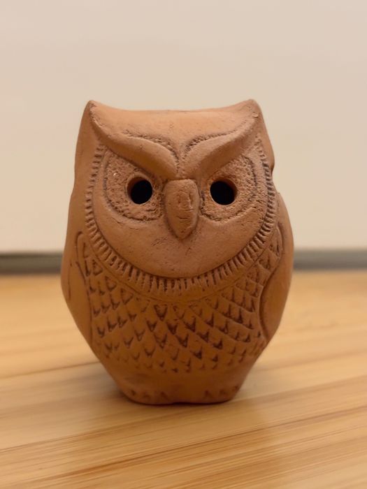 Глиняная свистулька сова