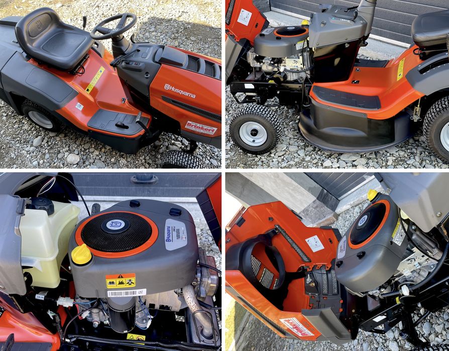 Tractoraș de tuns iarba/gazon Husqvarna TC 130 2014 / cu Coș pentru depozitare iarbă / 350cc / 12.5 cai  Recent adus !