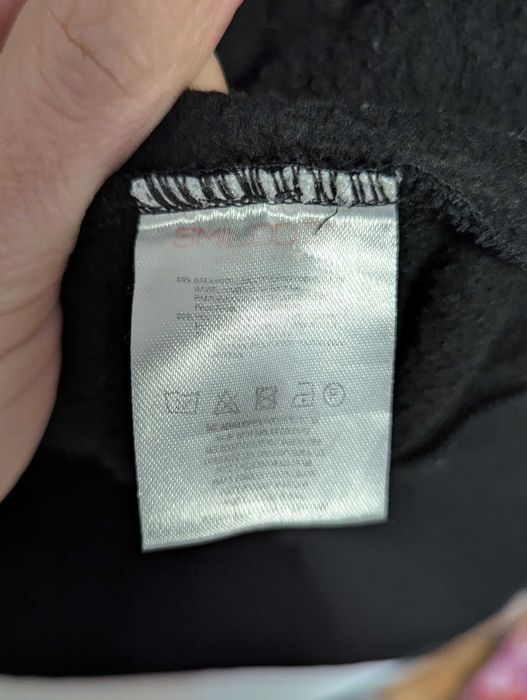 Hanorac Smilodox L, negru, logo mare, fitness, streetwear premium