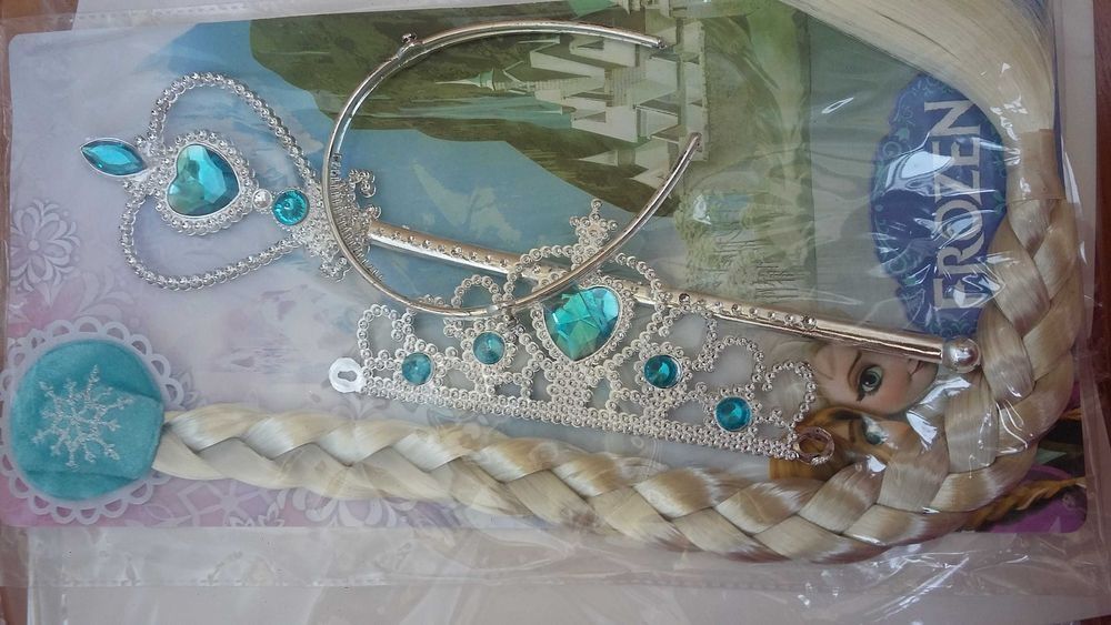 Accesorii Elsa : Coronita, bagheta și coada de Elsa, noi